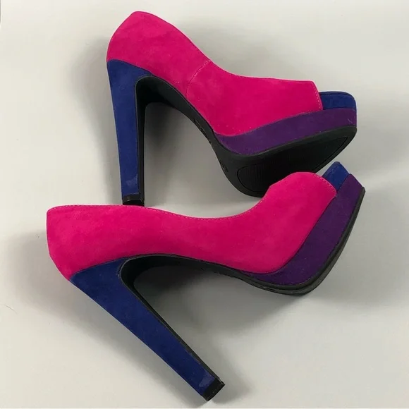 Rouge Helium Lust-2 Women’s Peep Toe Heels Size 8 - Picture 5 of 12